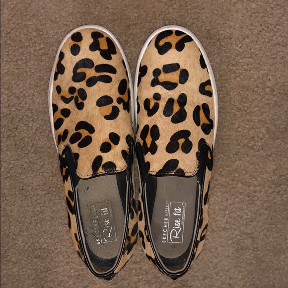 Skechers Shoes | Platform Cheetah Print Slide On Sneakers | Poshmark